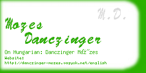 mozes danczinger business card